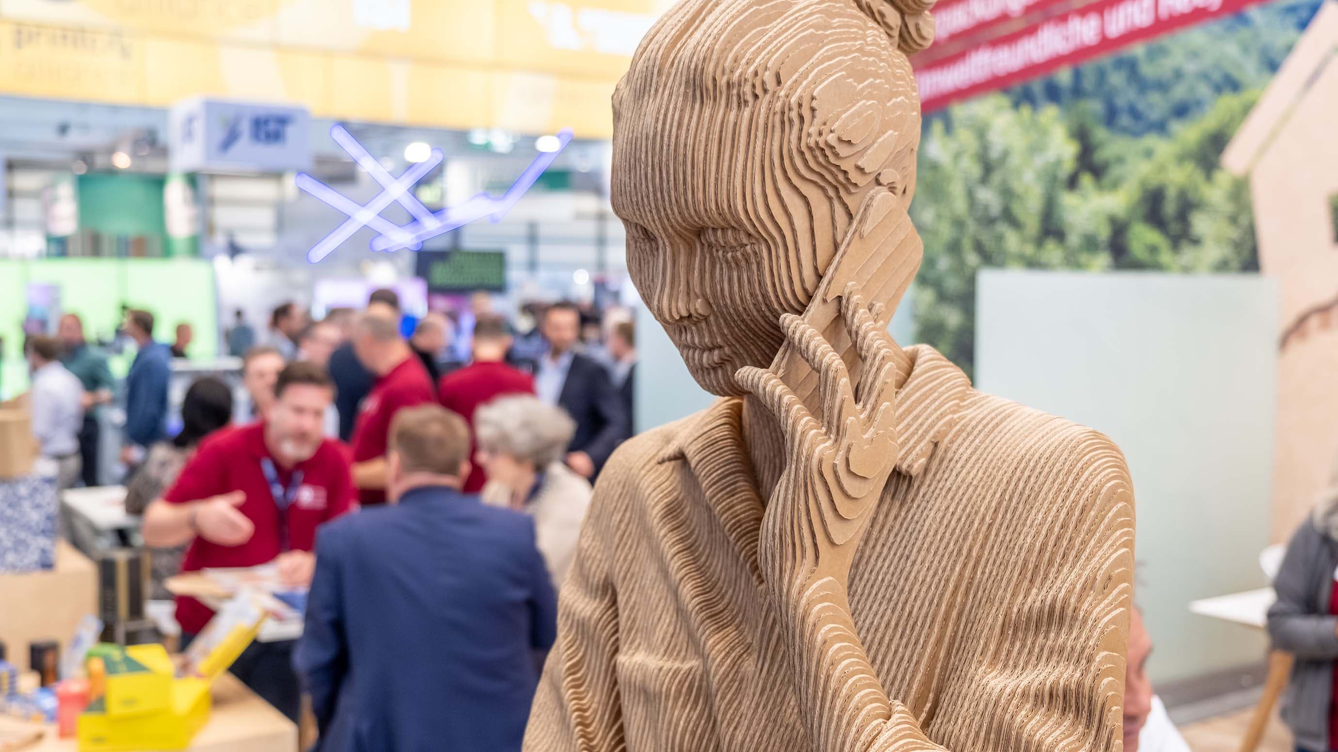 The exhibit of a wooden figure