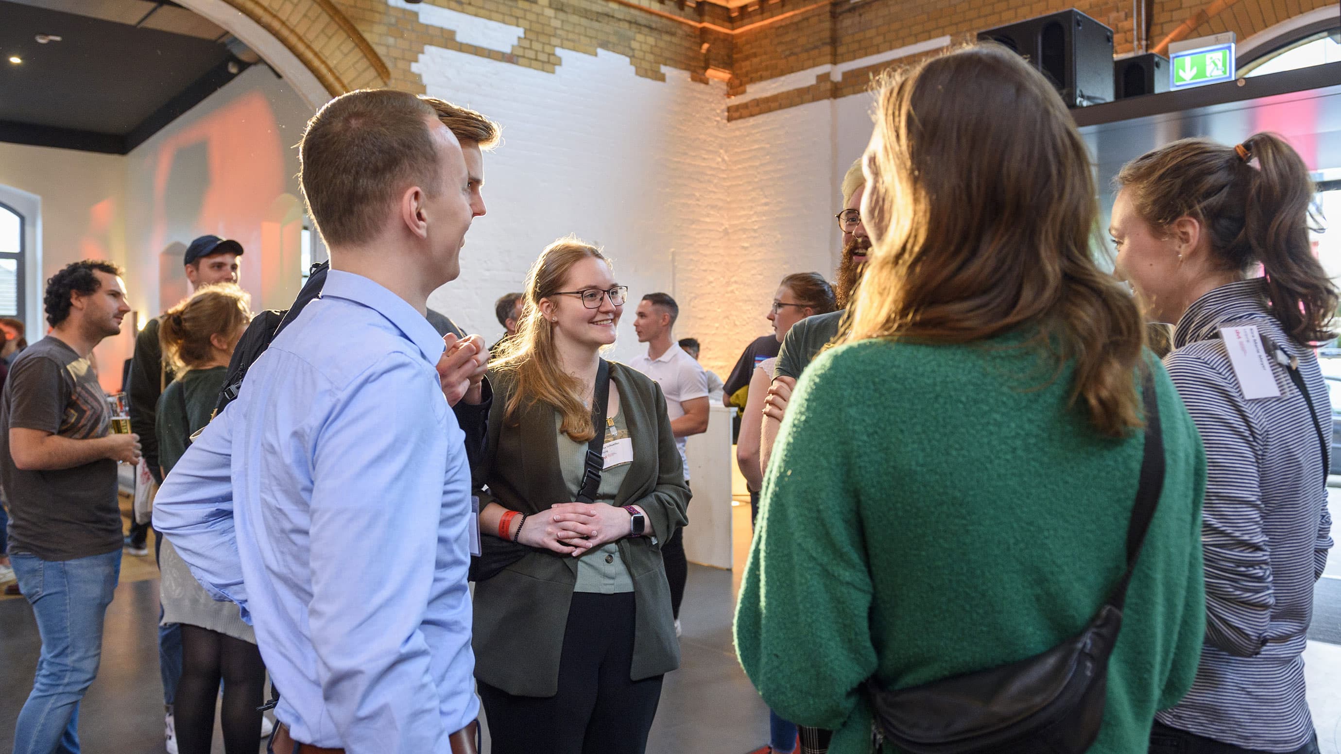 Students exchange ideas at the Student Day